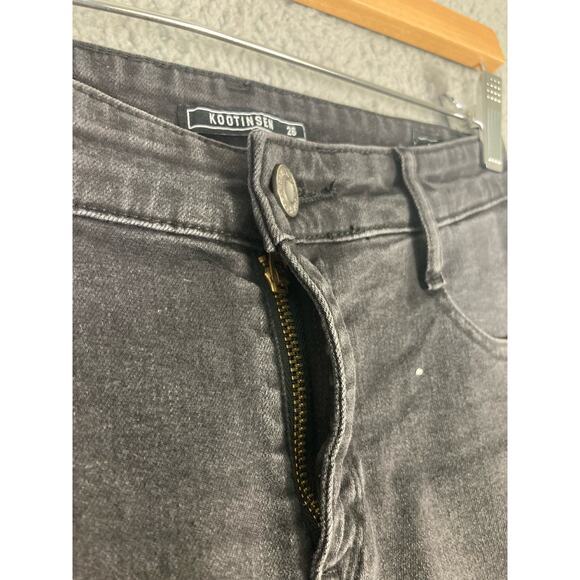 Kootinsen Women's Distressed‎ Tapered Skinny Jeans Black Size 2 - Picture 10 of 10